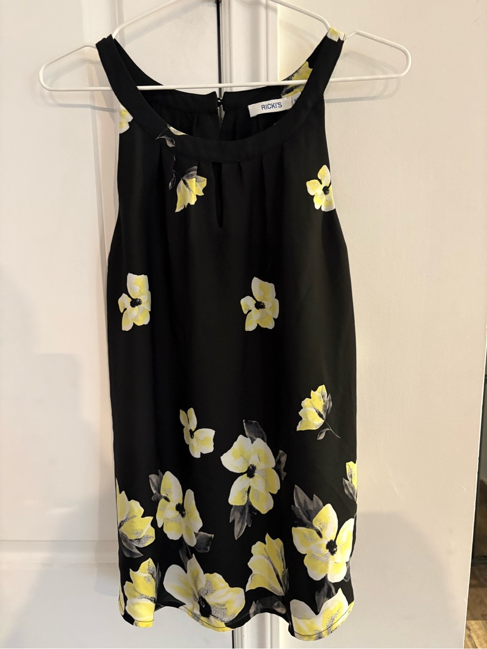 Ricki's Black Shift Dress with Yellow Floral Print